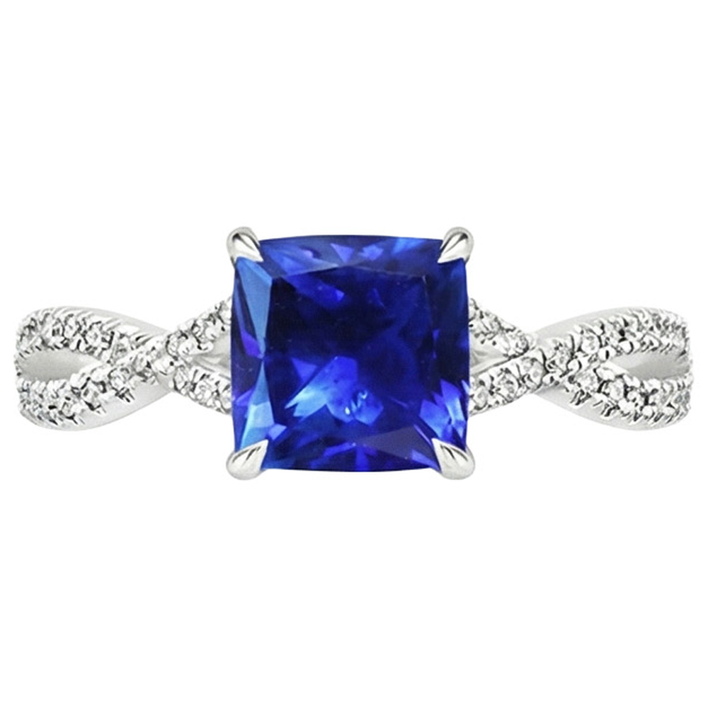echter round diamant 3.25Karat ring Detailansicht