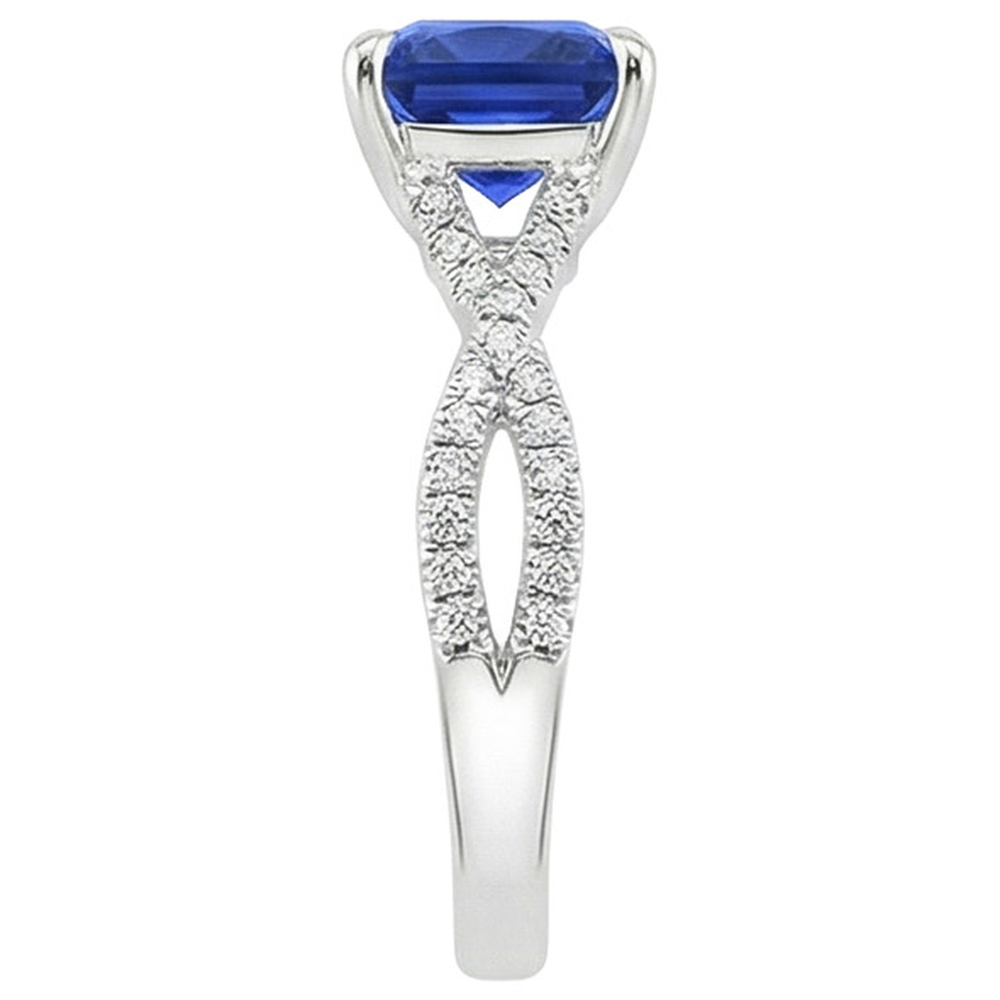 echter round diamant 3.25Karat ring Profilansicht