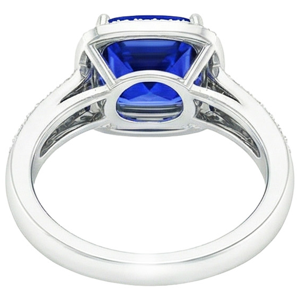 echter round diamant 4.50Karat ring auf Weiß