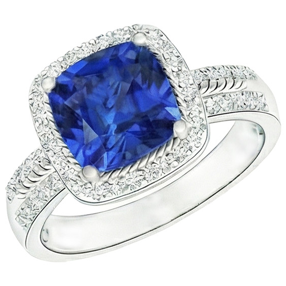 echter round diamant 4.50Karat ring Draufsicht