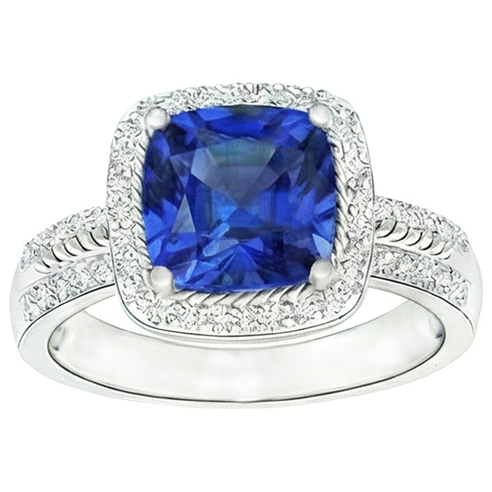 echter round diamant 4.50Karat ring Seitenansicht
