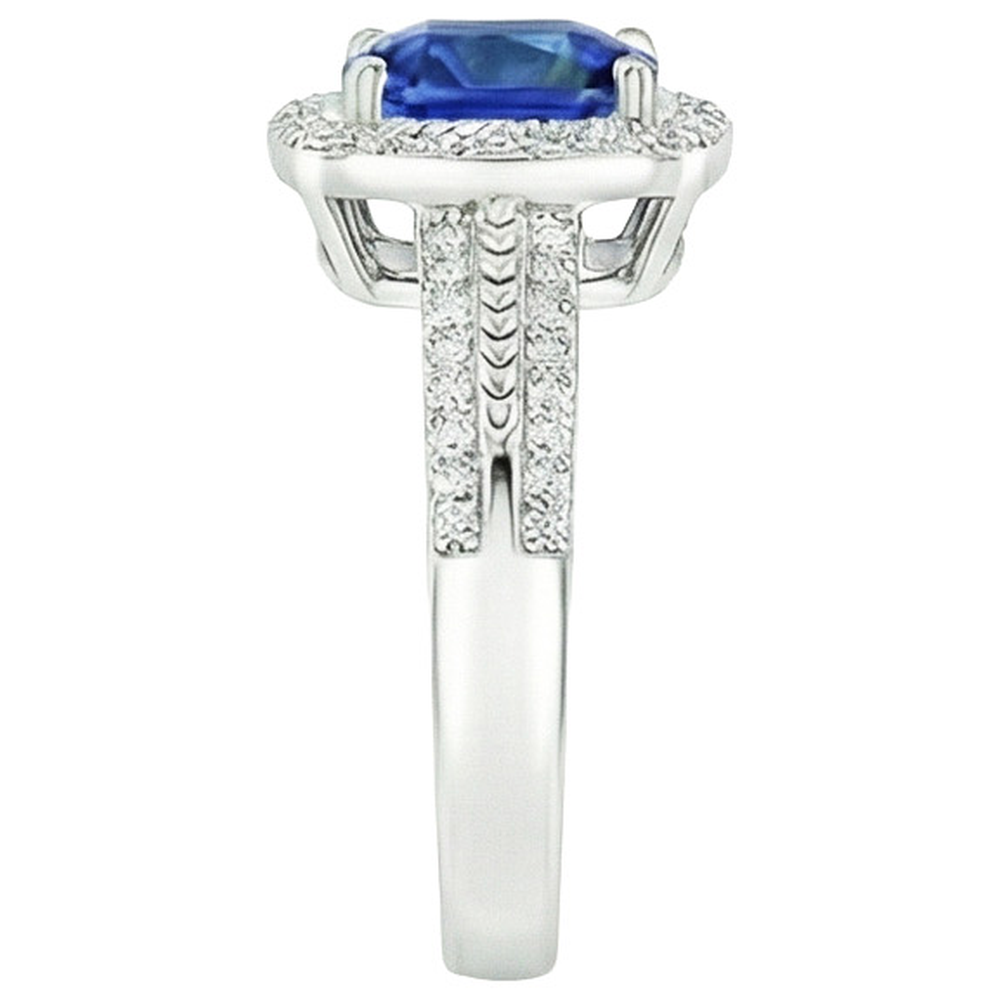 echter round diamant 4.50Karat ring Profilansicht