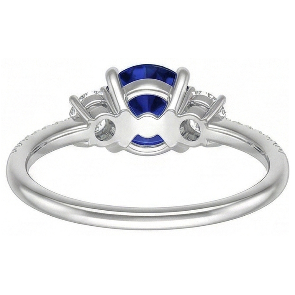 echter round diamant 3.50Karat ring Dreiviertelansicht