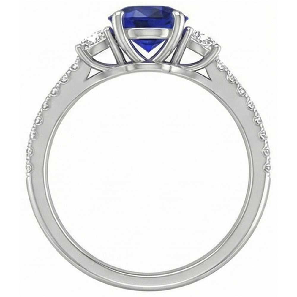 echter round diamant 3.50Karat ring Band Detail