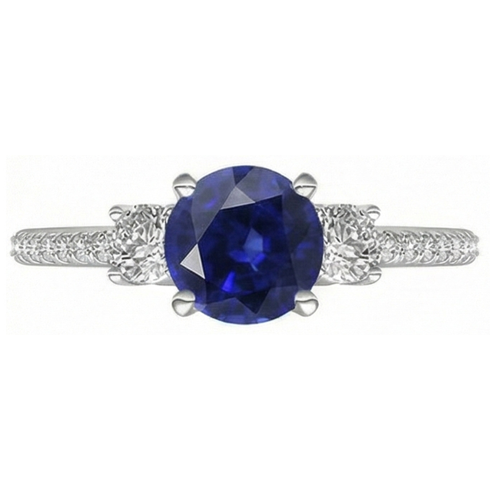 echter round diamant 3.50Karat ring Detailansicht