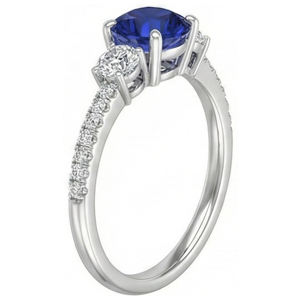 echter round diamant 3.50Karat ring auf Weiß