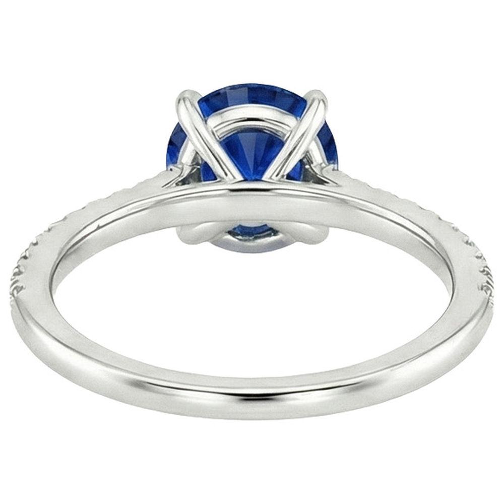 echter round diamant 2.50Karat ring auf Weiß