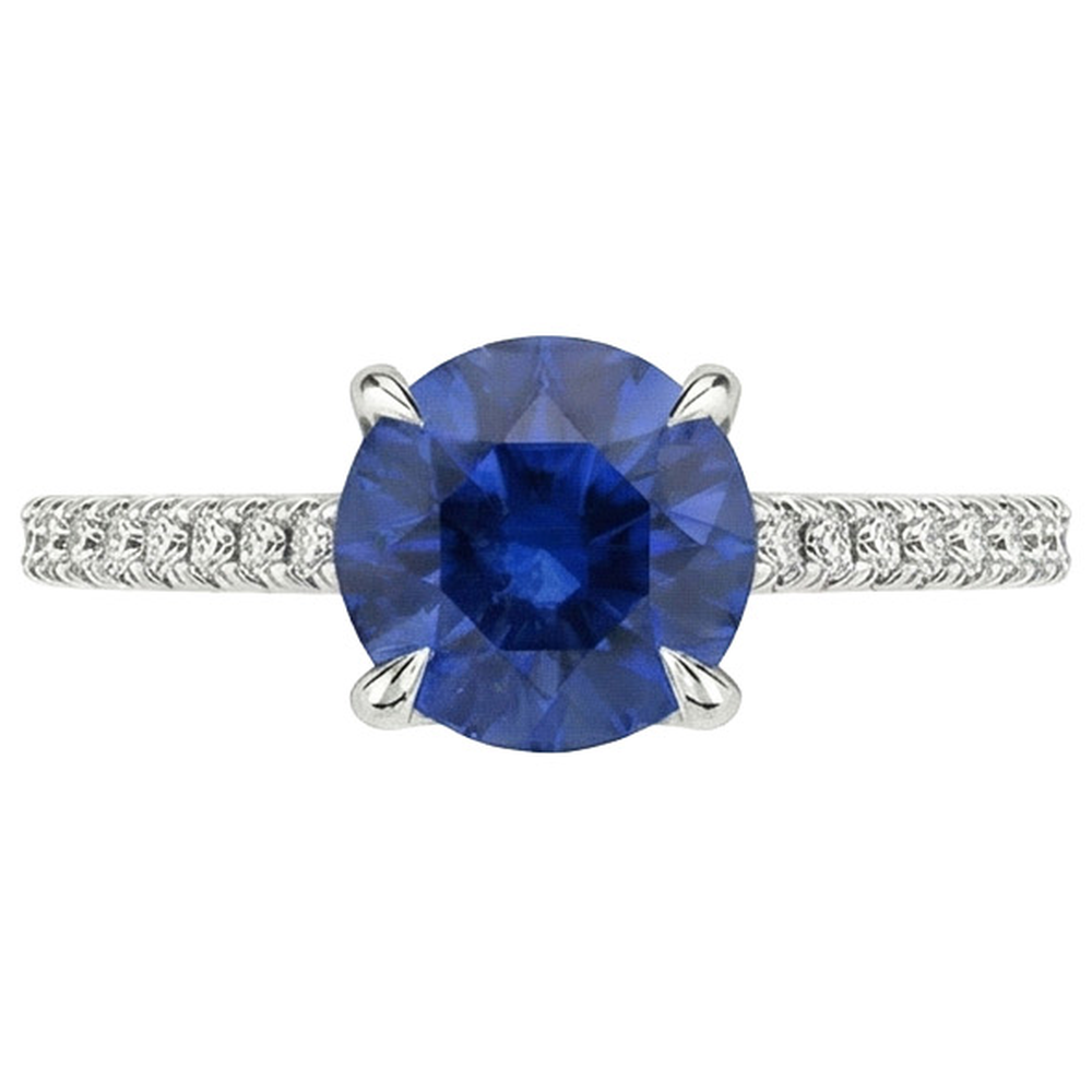 echter round diamant 2.50Karat ring Seitenansicht
