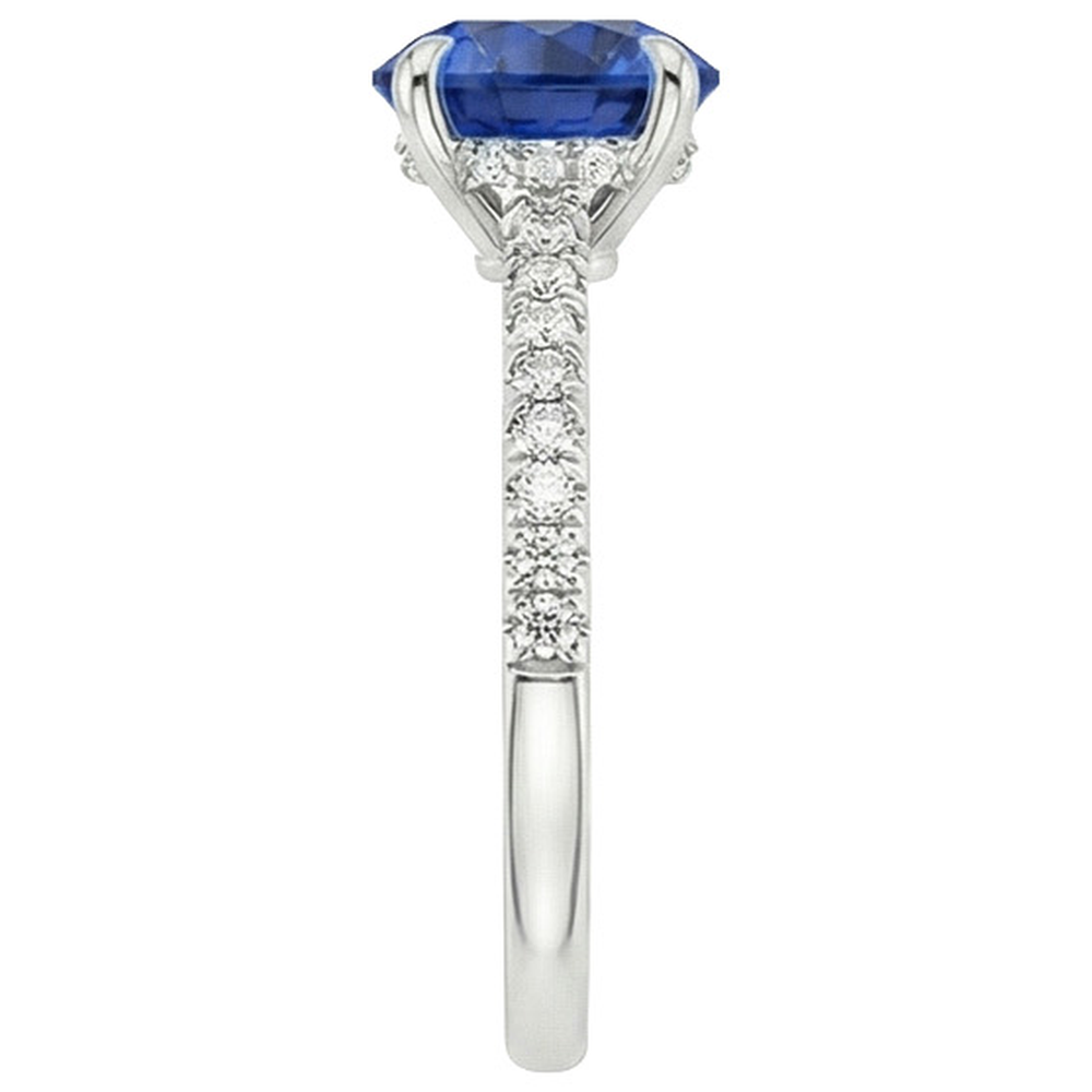 echter round diamant 2.50Karat ring Profilansicht