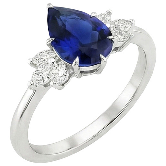 echter pear diamant 7.25Karat ring Detailansicht