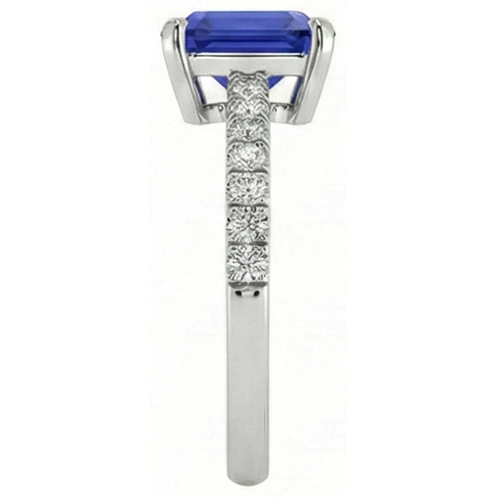 echter asscher diamant 9.25Karat ring Draufsicht