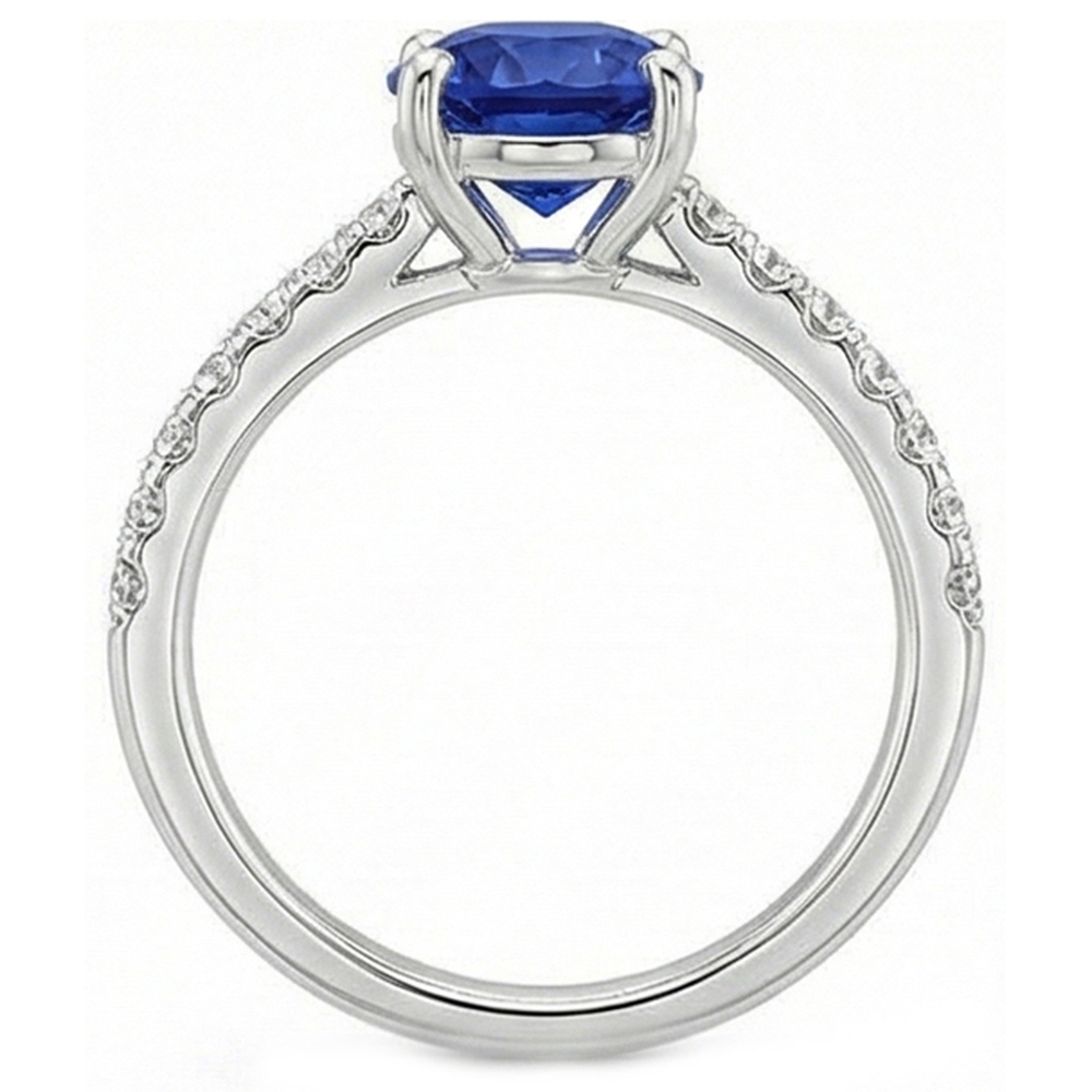echter oval diamant 5.50Karat ring auf Weiß
