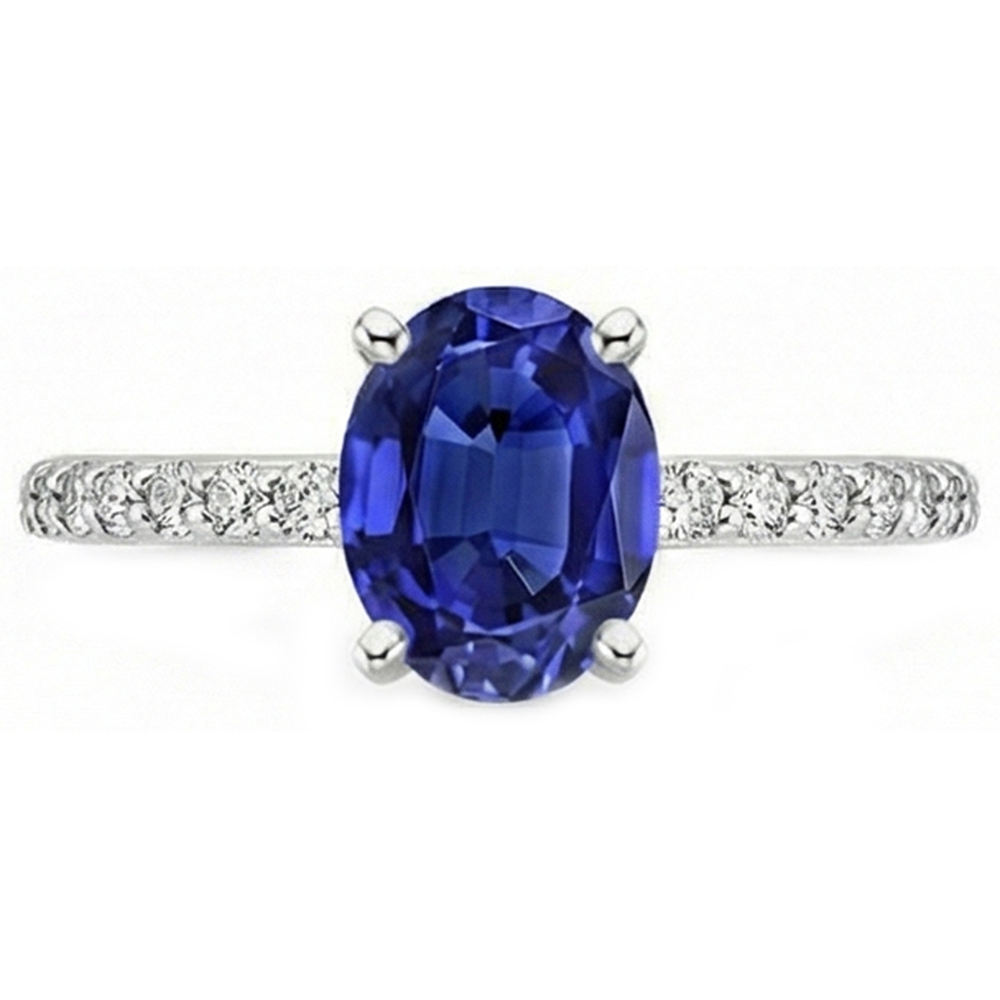 echter oval diamant 5.50Karat ring Detailansicht