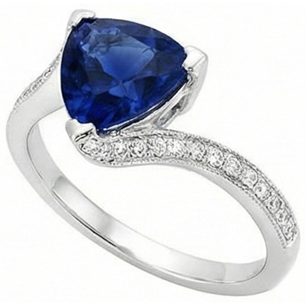 echter trillion diamant 2.50Karat ring Detailansicht