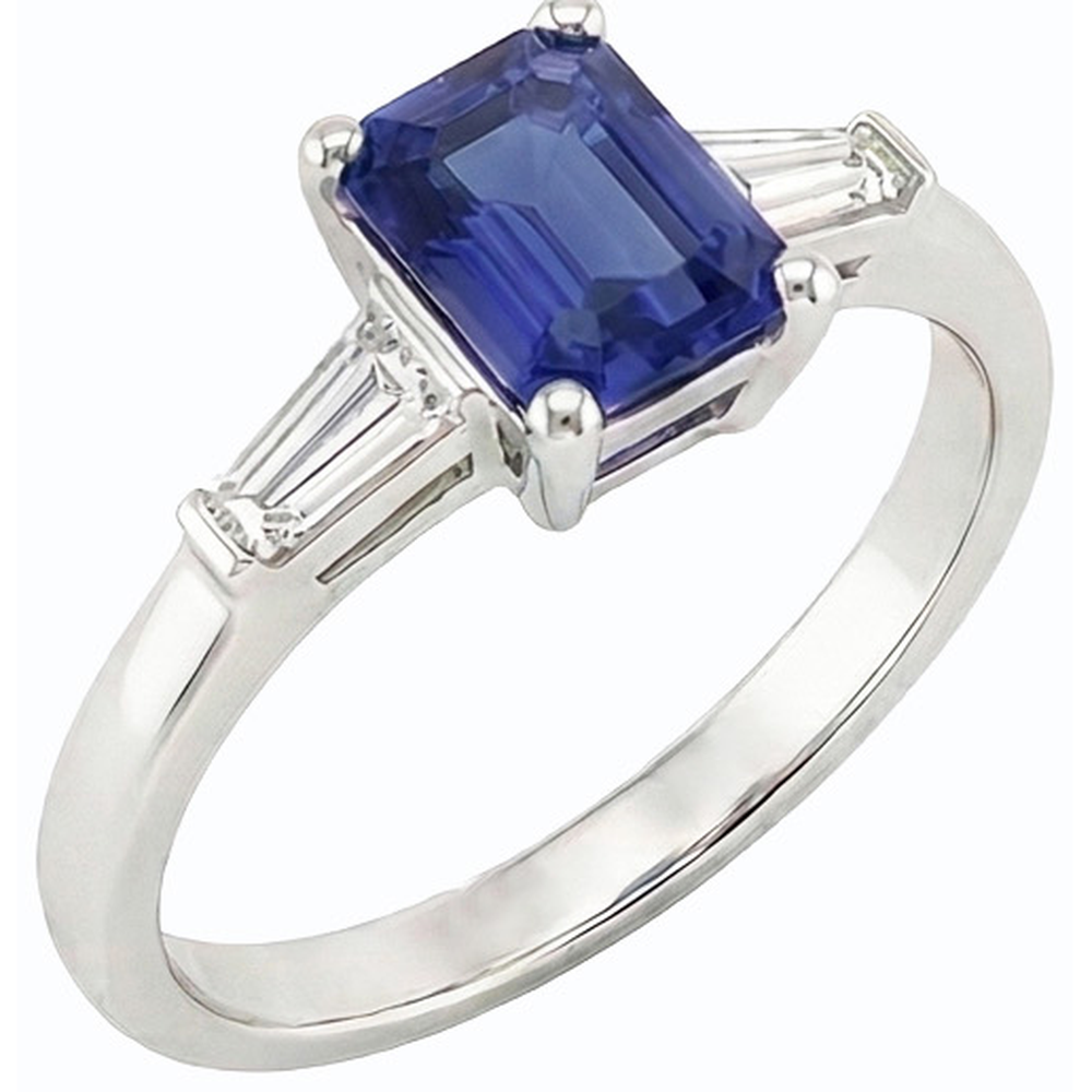 echter baguette diamant 1.75Karat ring Detailansicht