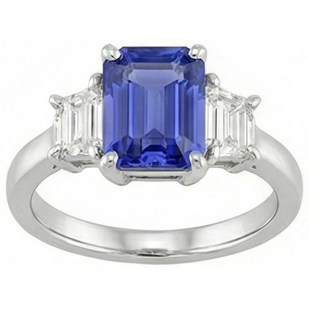 echter radiant diamant 2.50Karat ring Detailansicht