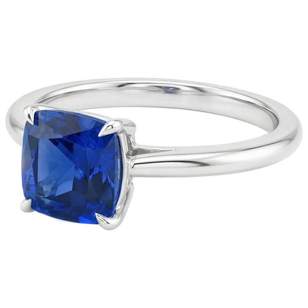 echter cushion diamant 2.25Karat ring Draufsicht