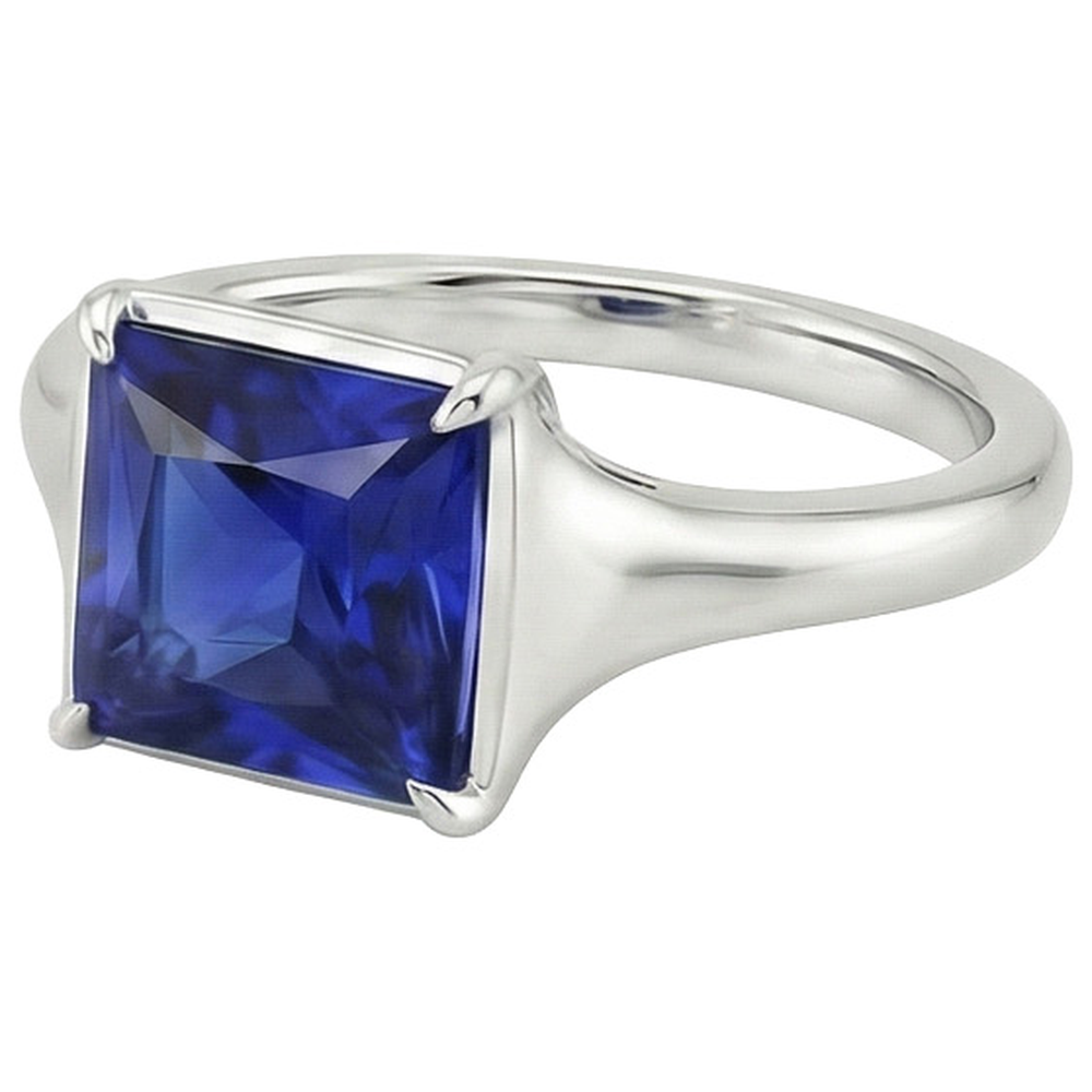 echter princess diamant 5Karat ring auf Weiß