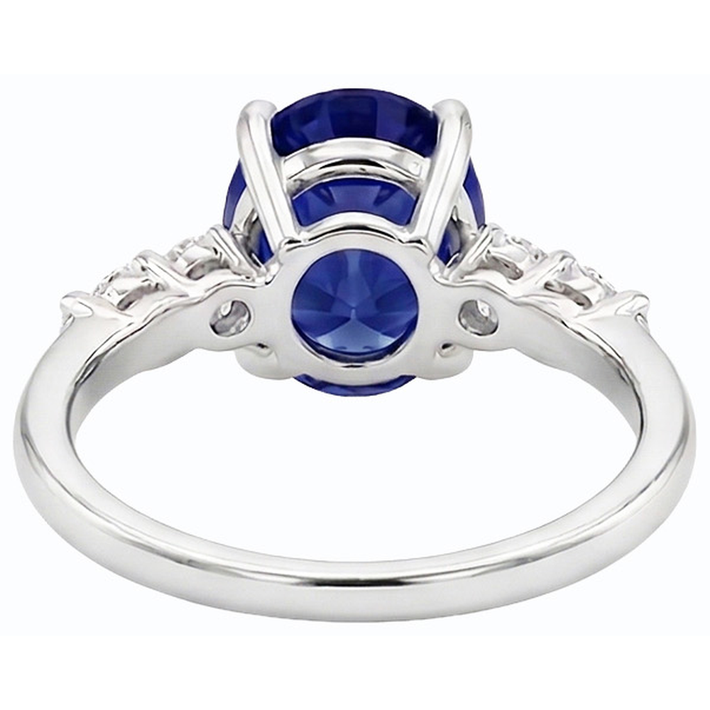 echter oval diamant 4Karat ring Detailansicht