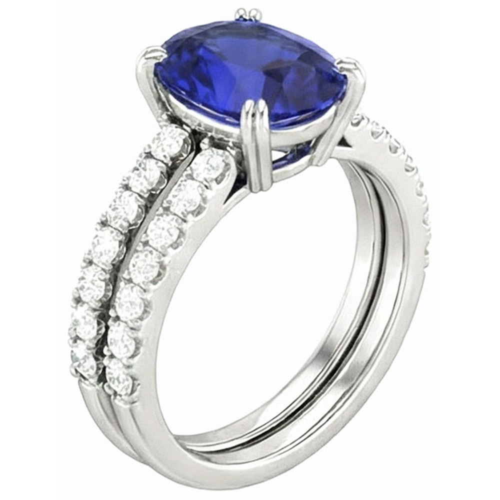 echter oval diamant 4.50Karat ring Detailansicht