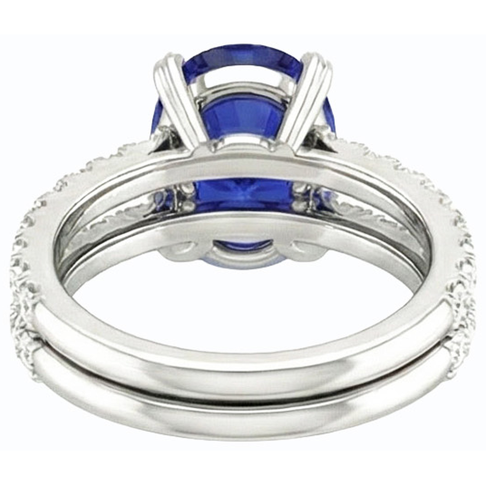 echter oval diamant 4.50Karat ring Draufsicht