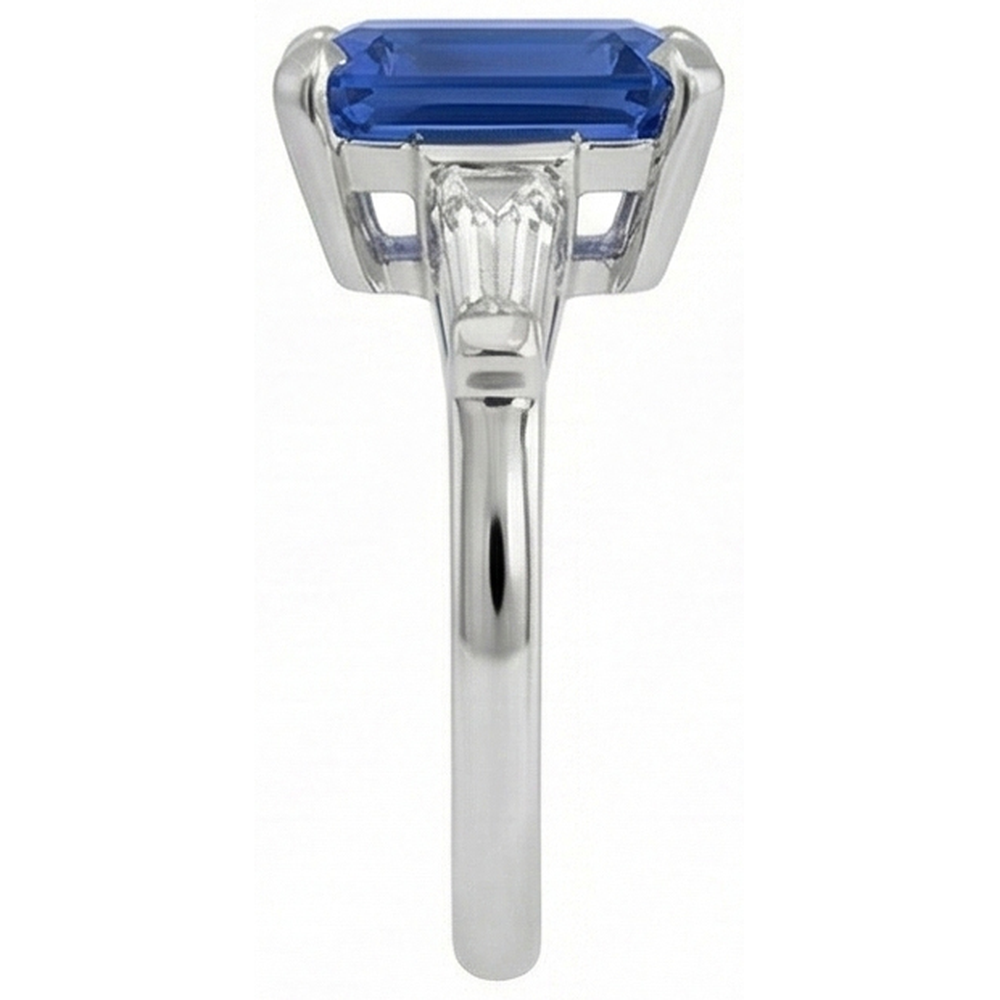 echter baguette diamant 3.50Karat ring Draufsicht