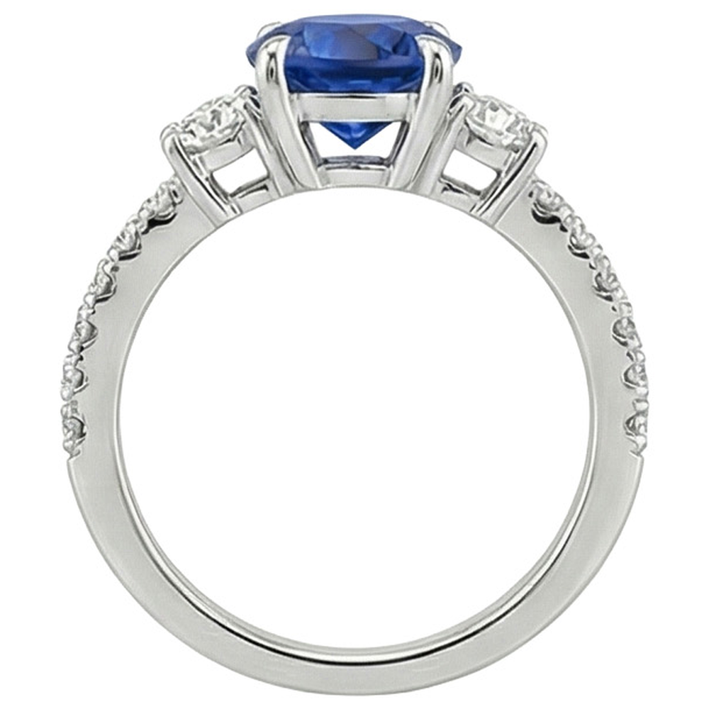 echter round diamant 3Karat ring auf Weiß
