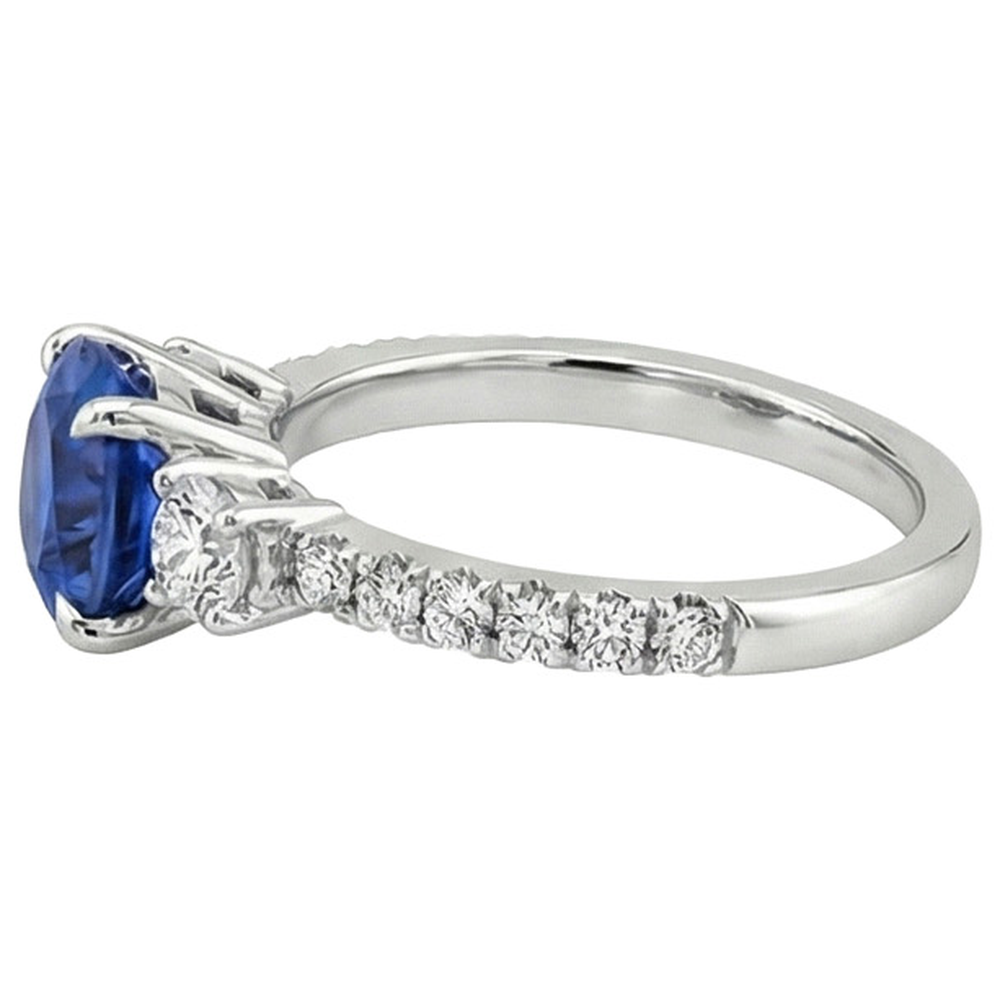 echter round diamant 3Karat ring Draufsicht