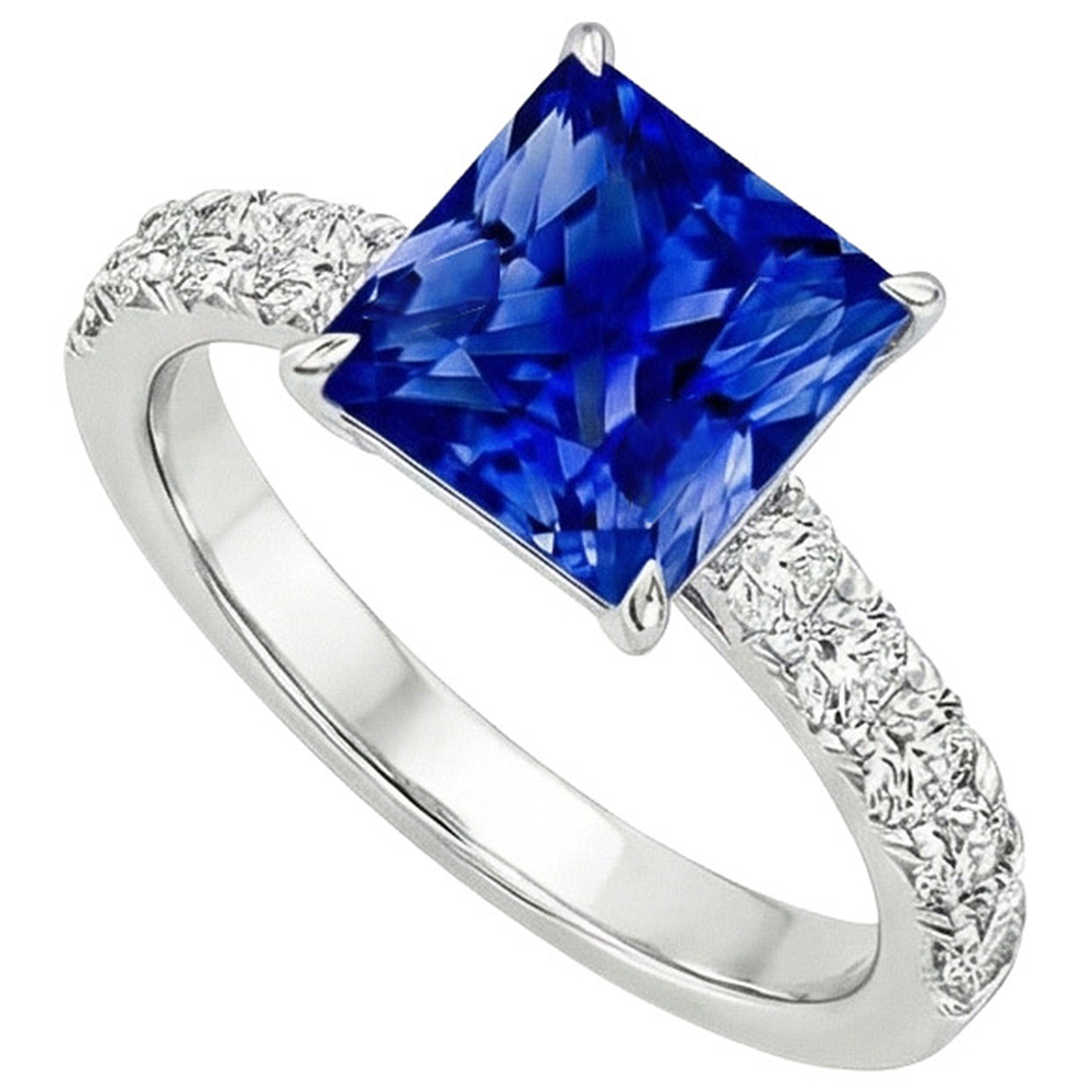 echter round diamant 4.50Karat ring Seitenansicht