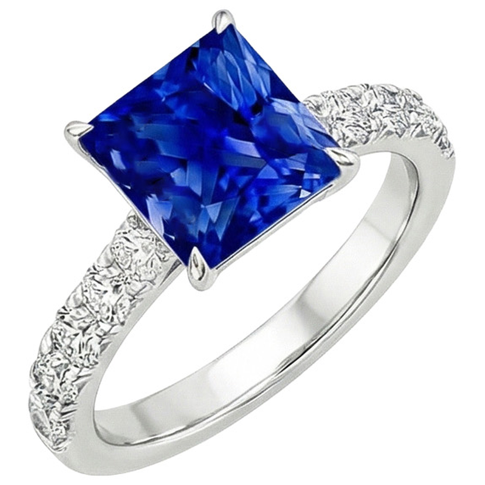 echter round diamant 4.50Karat ring Draufsicht