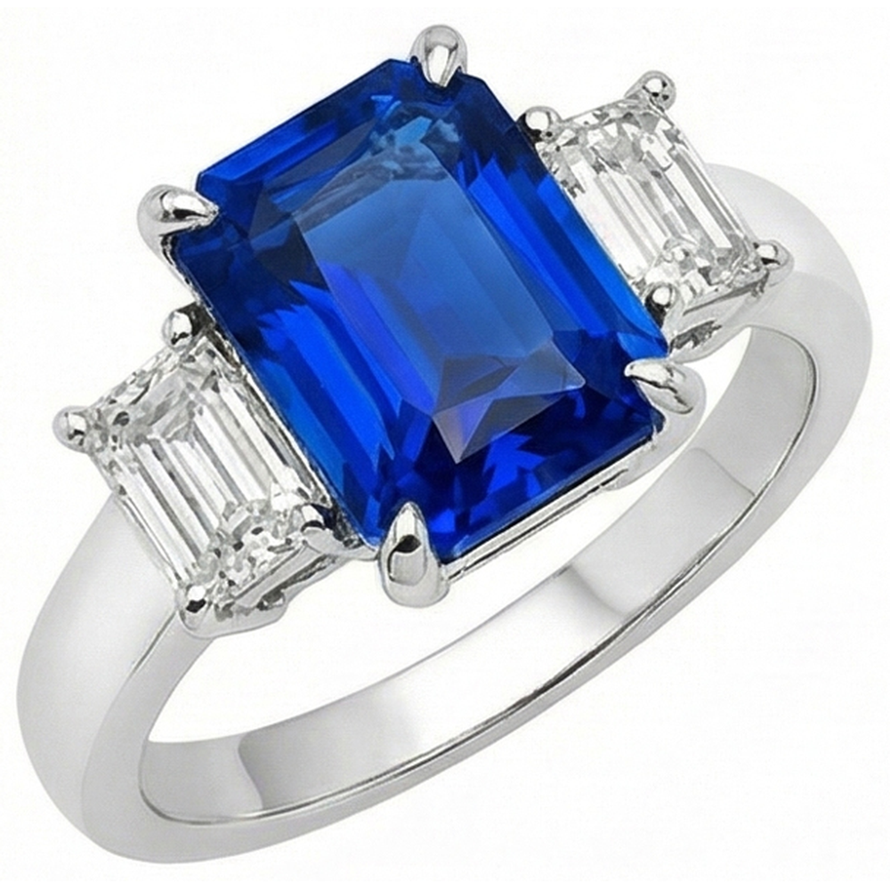echter round diamant 5Karat ring Vorderansicht
