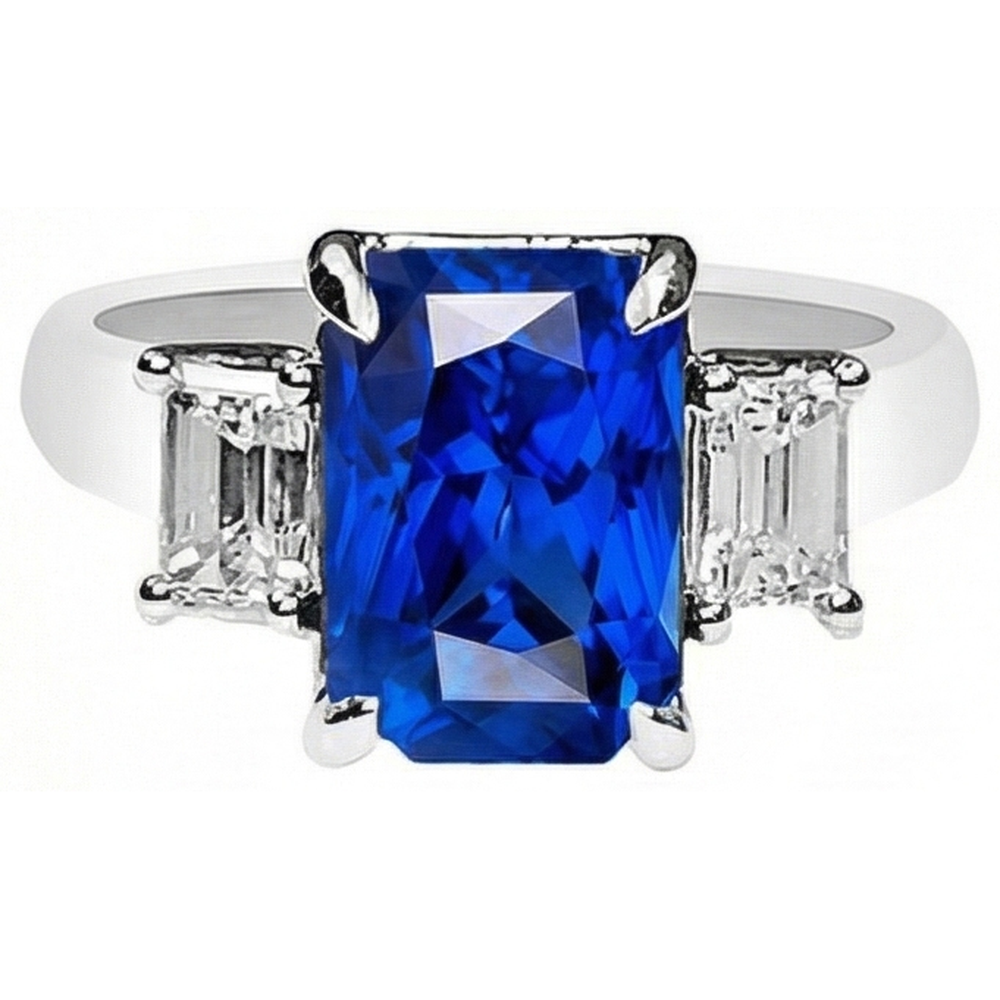 echter round diamant 5Karat ring Seitenansicht