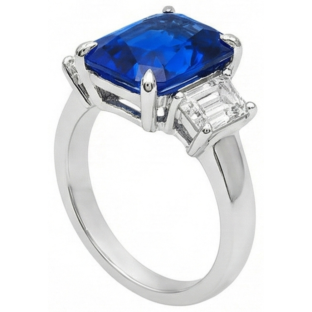 echter round diamant 5Karat ring Detailansicht