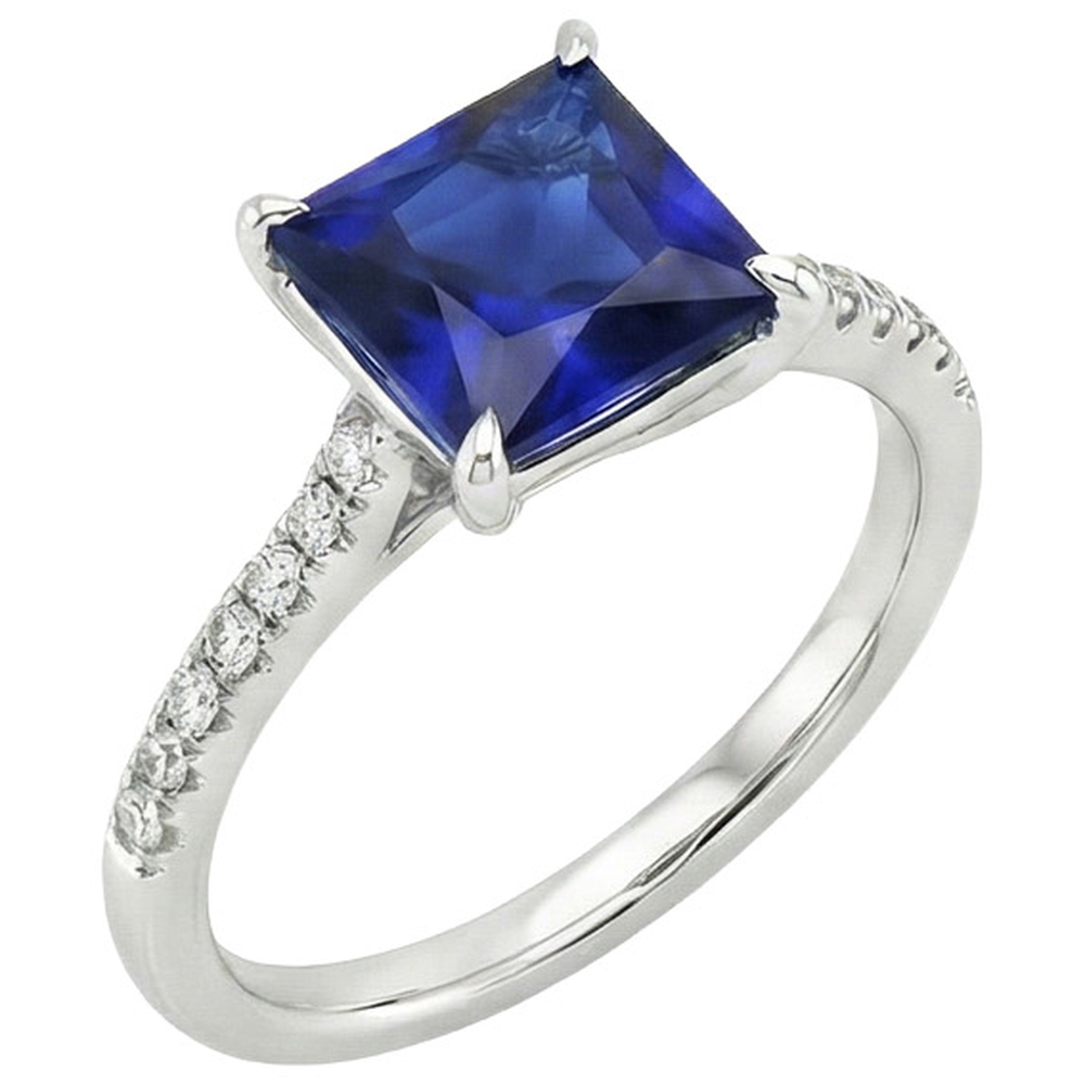 echter princess diamant 5.50Karat ring Detailansicht