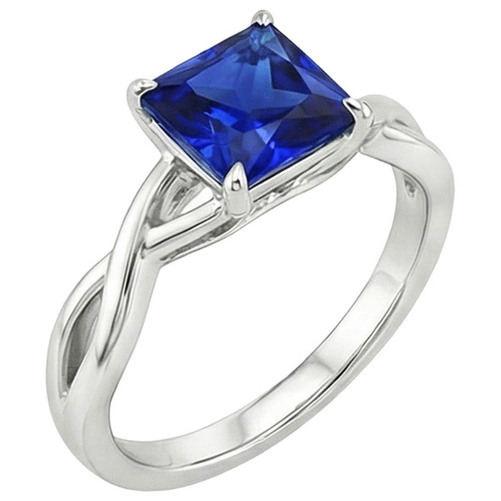 echter cushion diamant 2.25Karat ring Seitenansicht