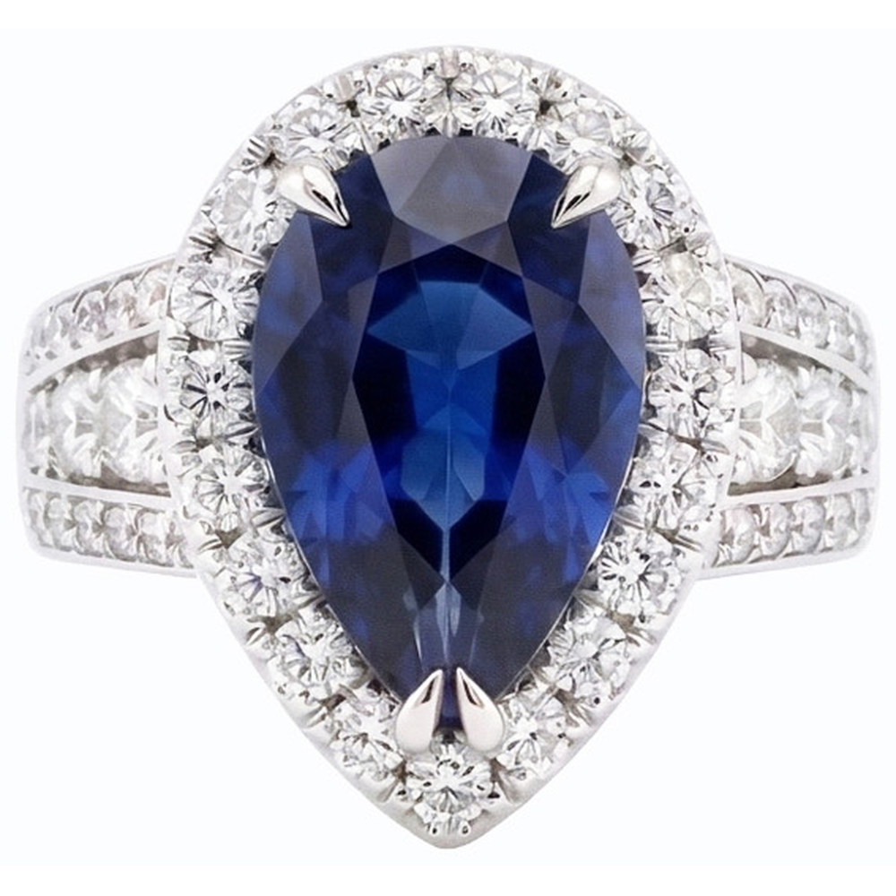 echter round diamant 6Karat ring Vorderansicht