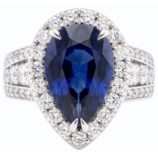 echter round diamant 6Karat ring Vorderansicht