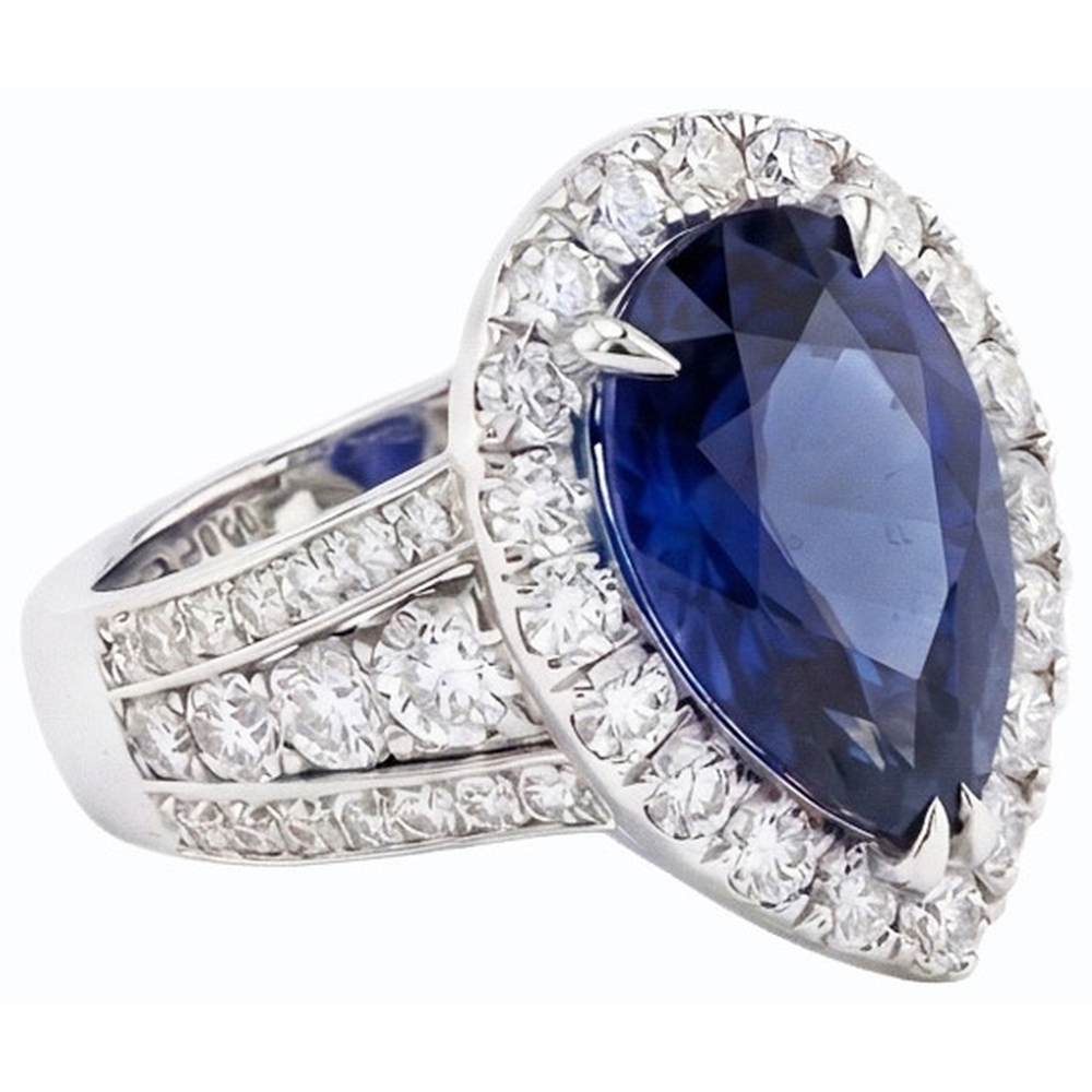 echter round diamant 6Karat ring Detailansicht