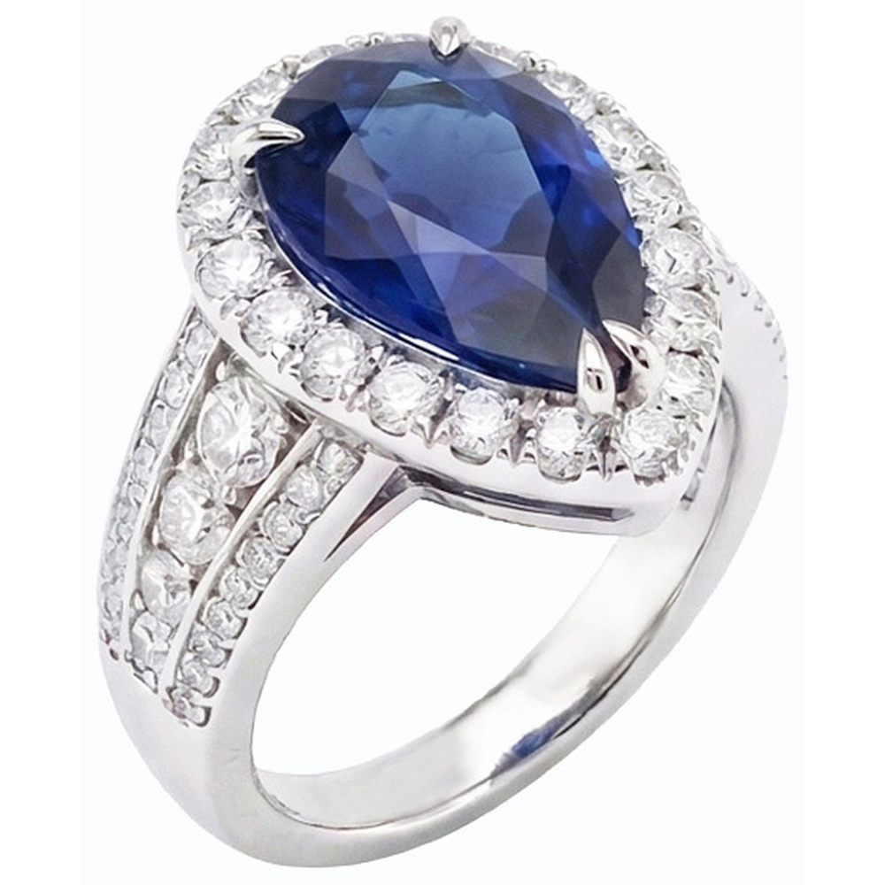 echter round diamant 6Karat ring Draufsicht