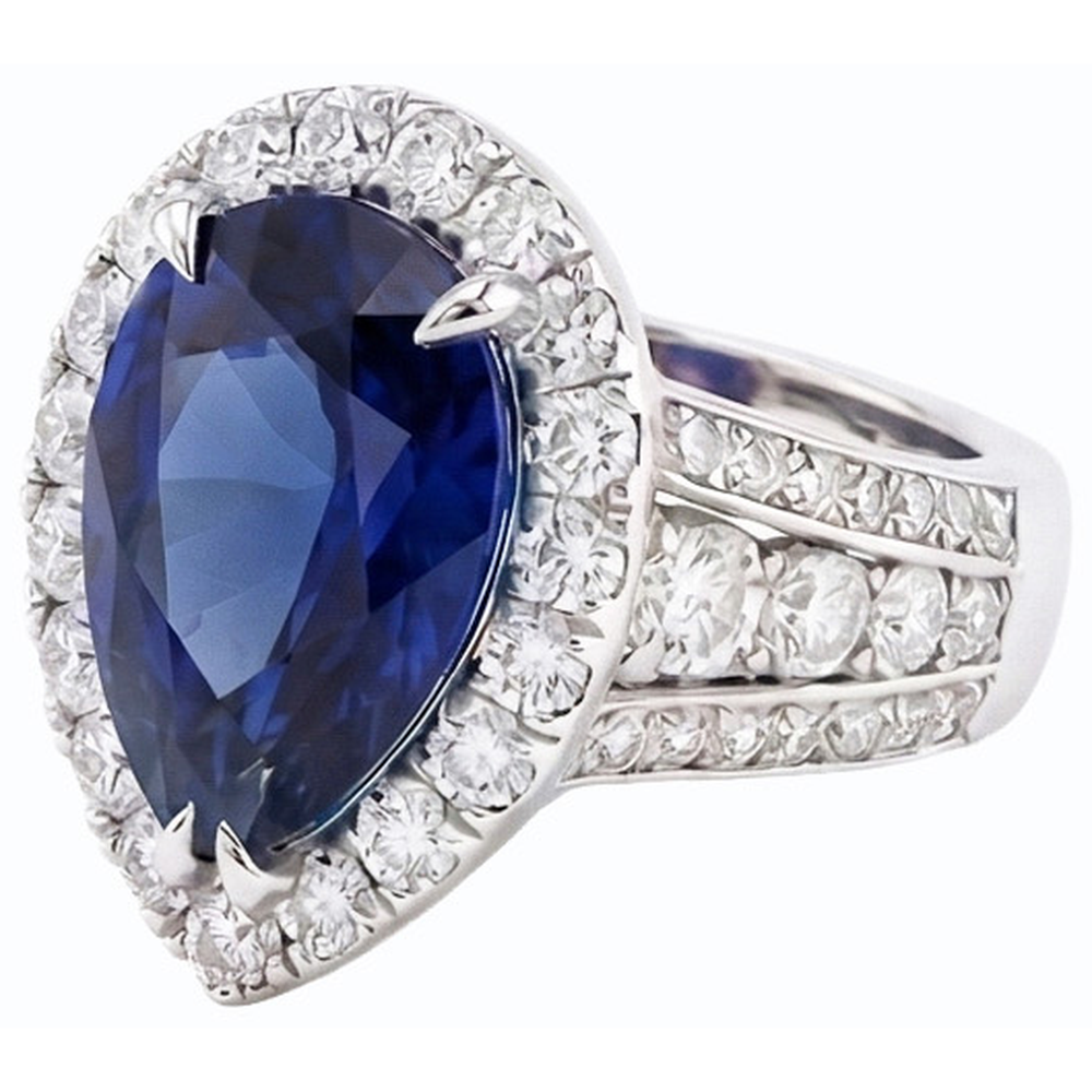 echter round diamant 6Karat ring Profilansicht