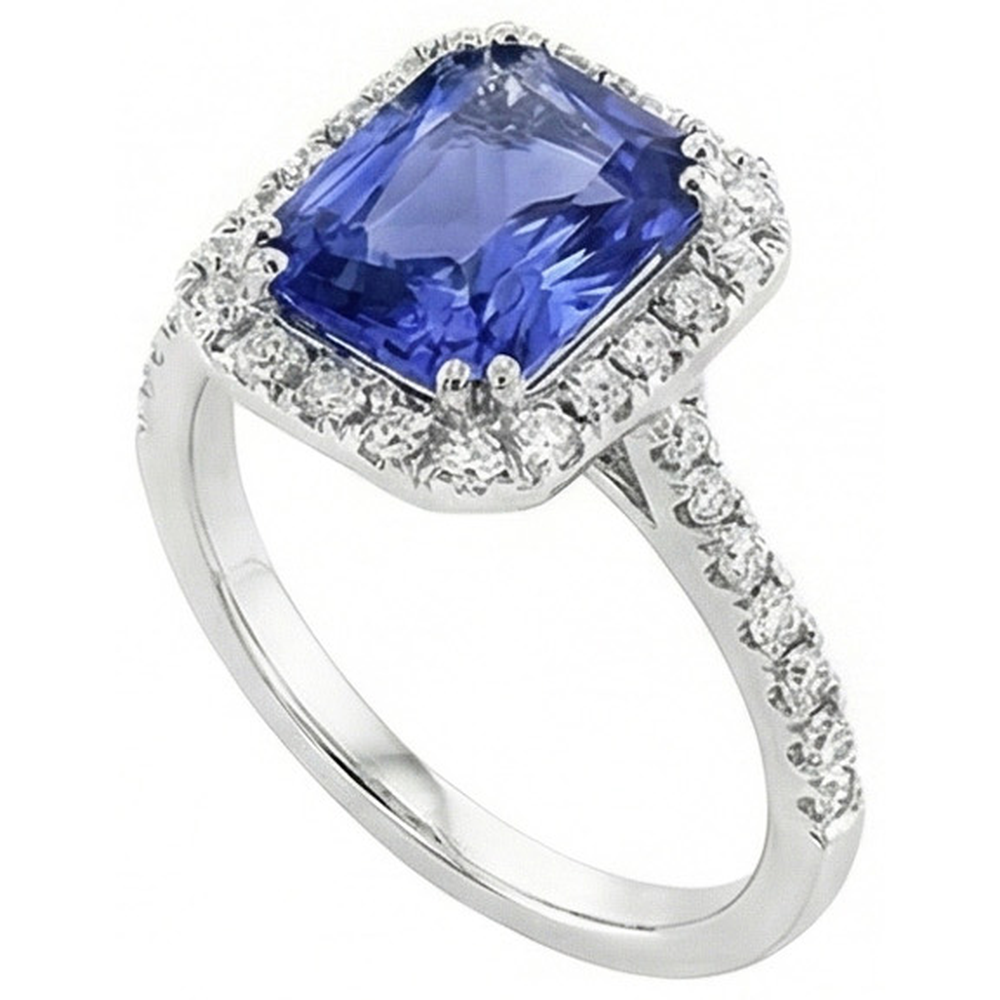 echter radiant diamant 3.50Karat ring Detailansicht