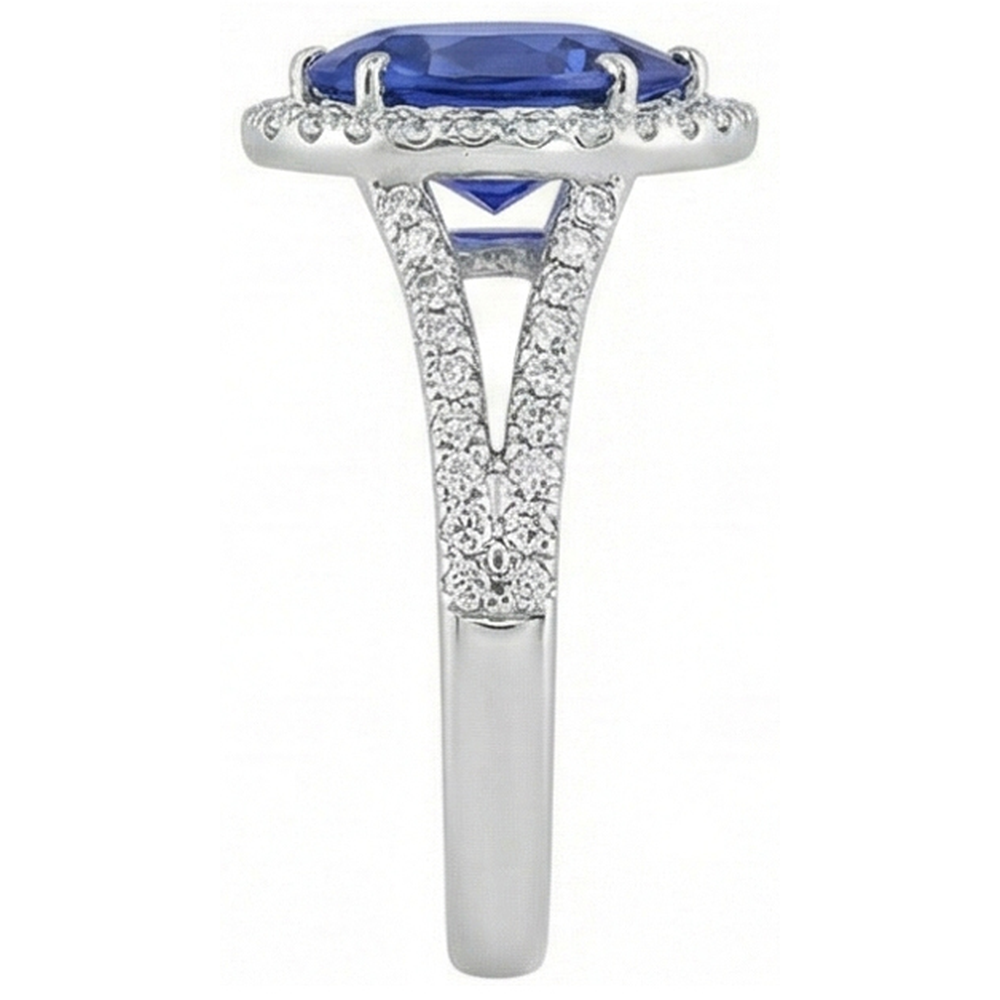 echter round diamant 5.50Karat ring Profilansicht