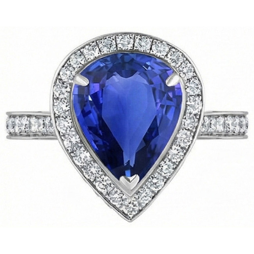 echter round diamant 4.50Karat ring Draufsicht