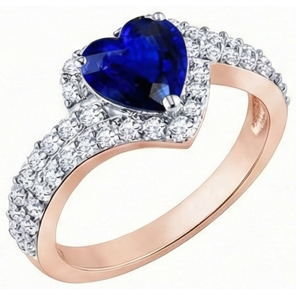 echter round diamant 4.50Karat ring Seitenansicht