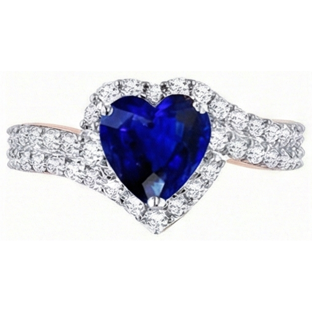echter round diamant 4.50Karat ring Draufsicht
