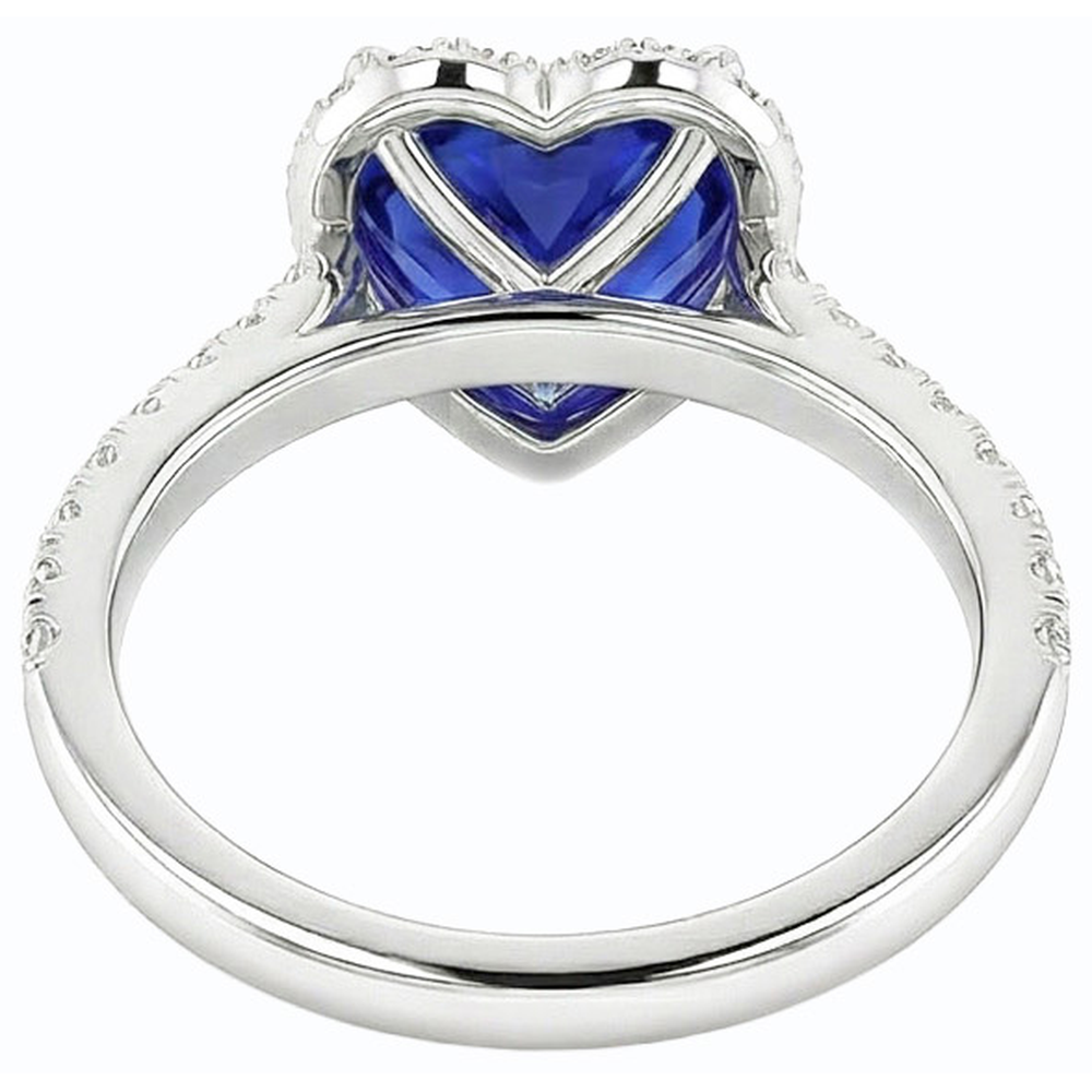 echter heart diamant 3.50Karat ring auf Weiß