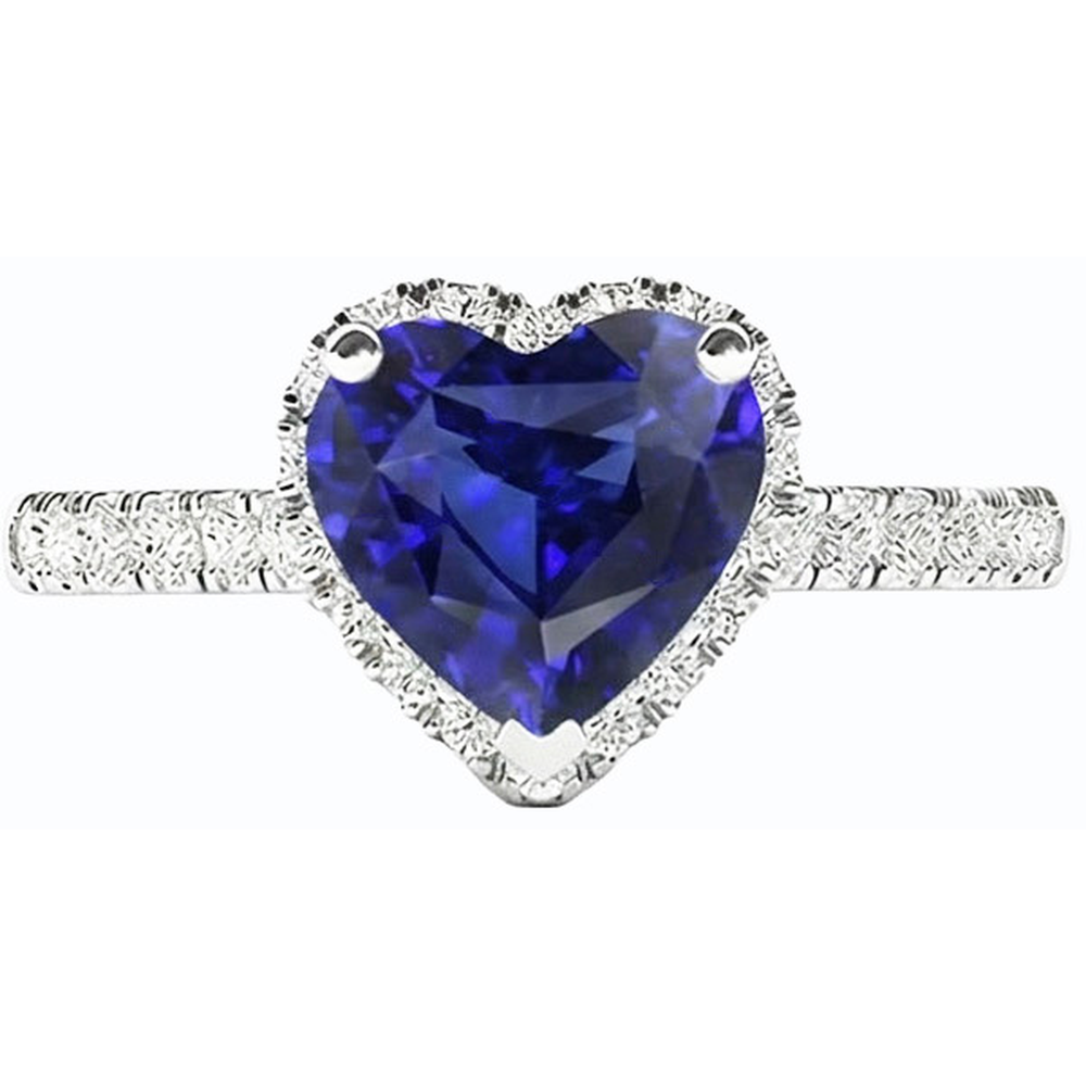 echter heart diamant 3.50Karat ring Profilansicht