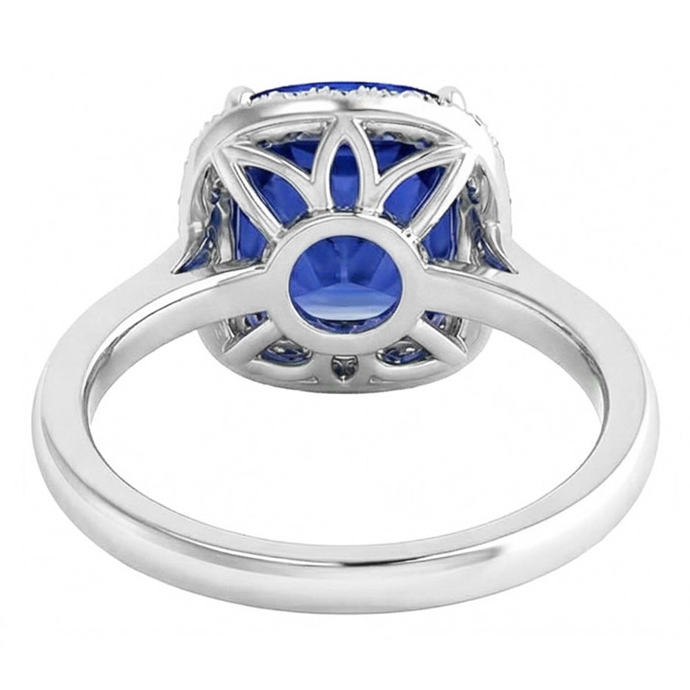 echter round diamant 4Karat ring Profilansicht