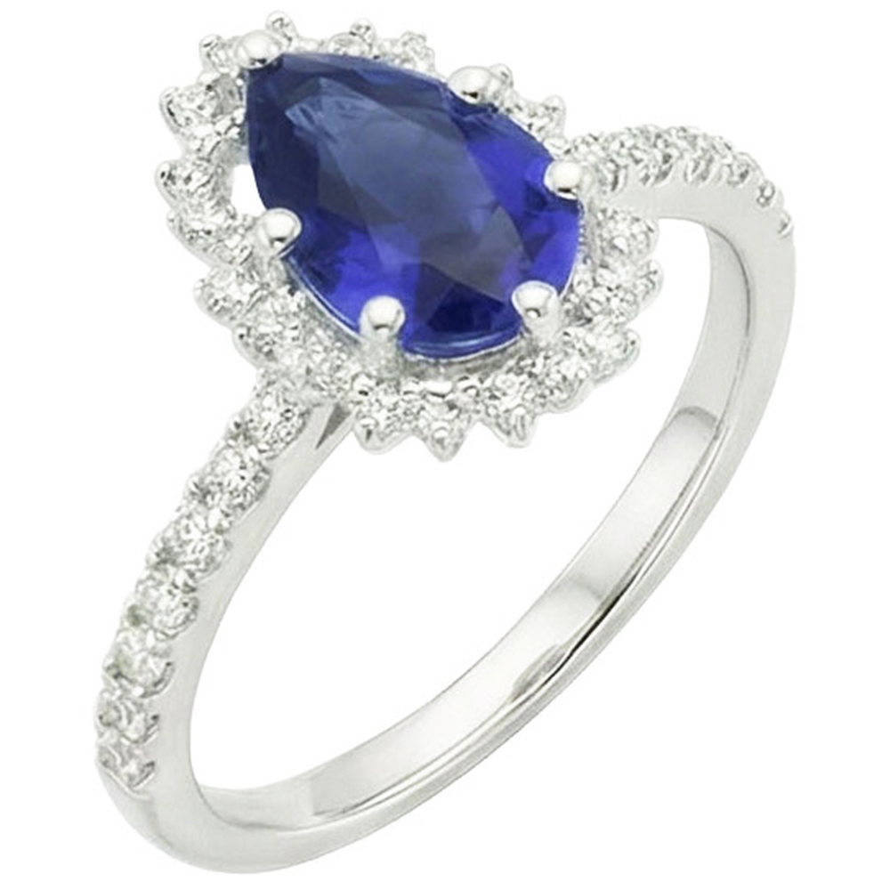 echter round diamant 5Karat ring Draufsicht