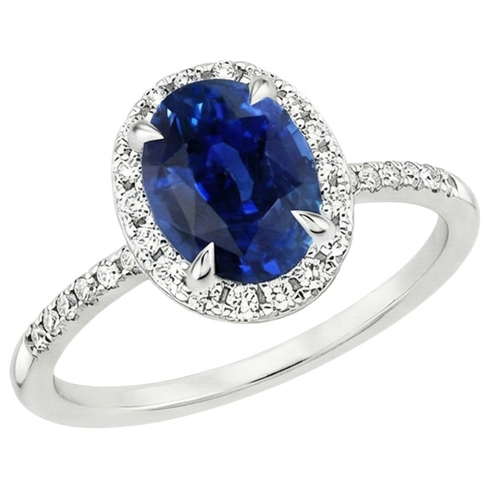echter oval diamant 3.25Karat ring Detailansicht